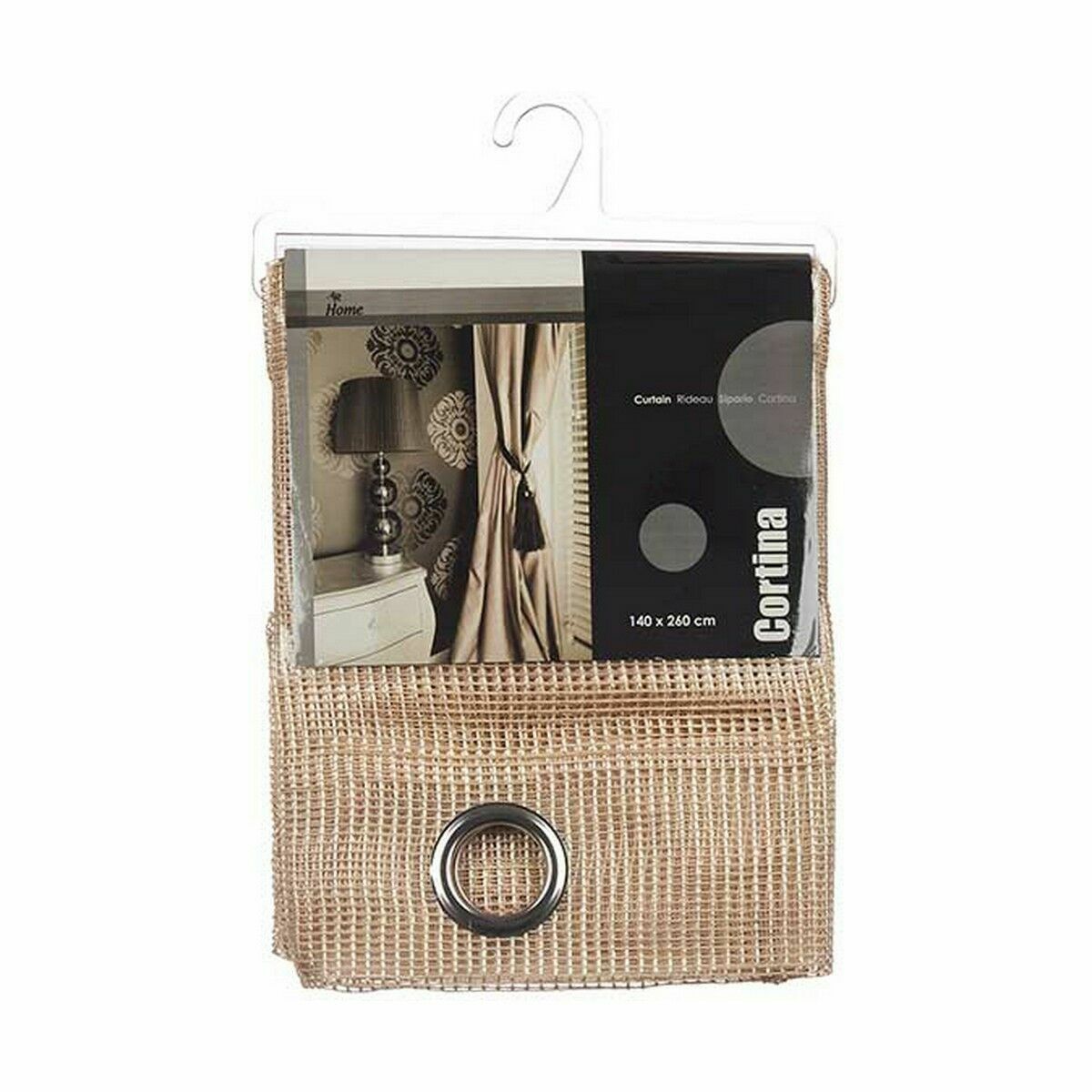 Verho Gift Decor Beige 140 x 260 cm Ritilä (6 osaa)